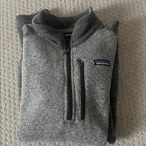 Patagonia Men's Zip-Up Gray Sweater